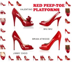 
Trend alert: Attack of the red peep-toe platforms
